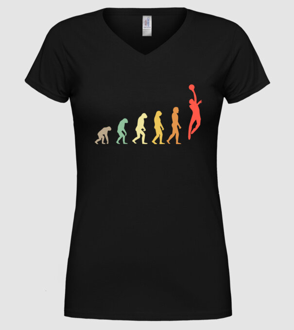 Basketball evolution model negru pe tricou