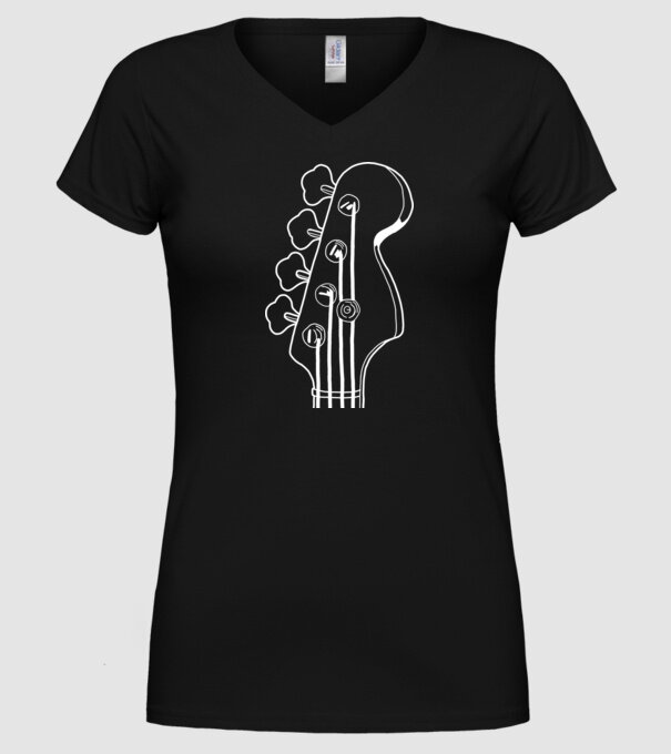 bass model negru pe tricou