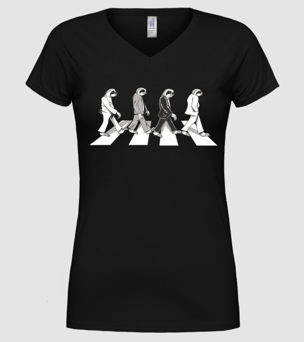 Beatles model negru pe tricou