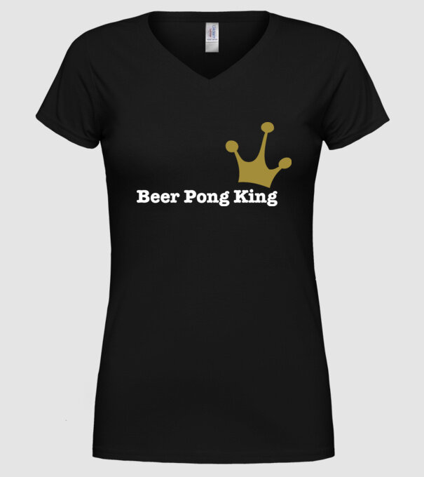 Beerpong model negru pe tricou