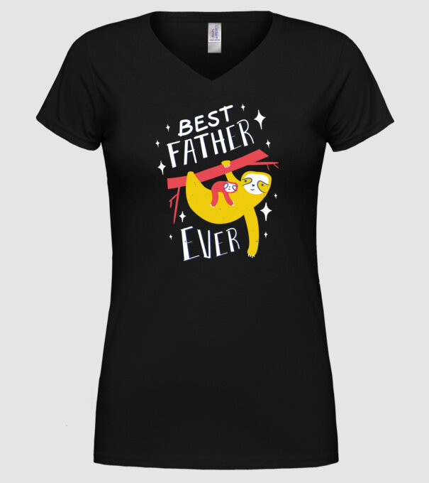 Best father model negru pe tricou