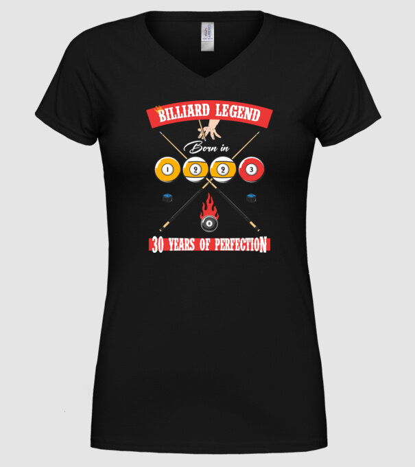 Billiard legend born in 1993 model negru pe tricou