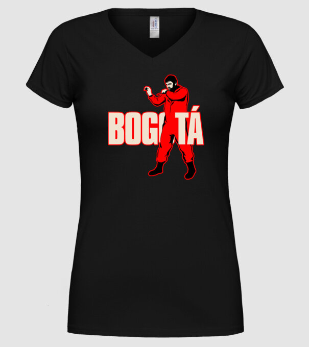 bogota la casa de papel model negru pe tricou