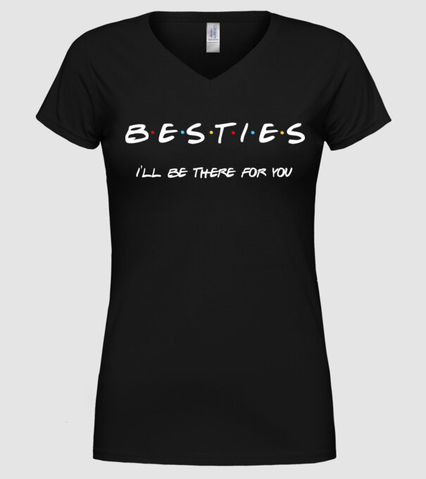 Bride Friends Besties model negru pe tricou
