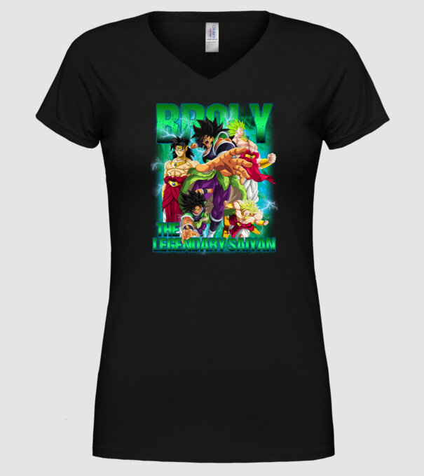 broly dragonball model negru pe tricou