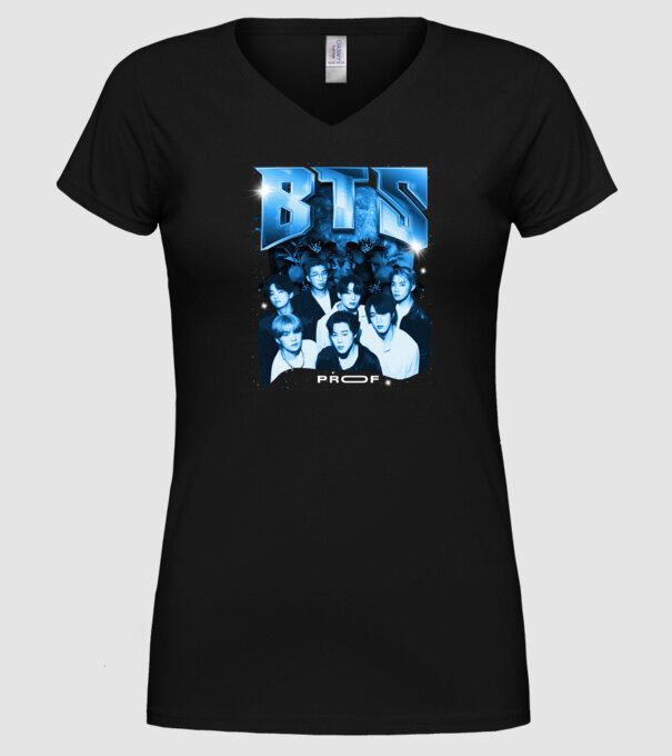 BTS model negru pe tricou