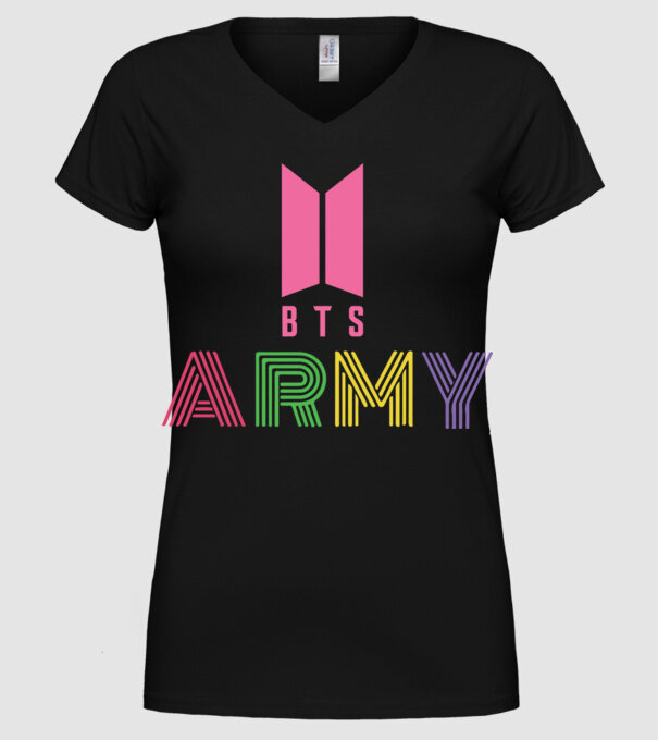 BTS ARMY model negru pe tricou