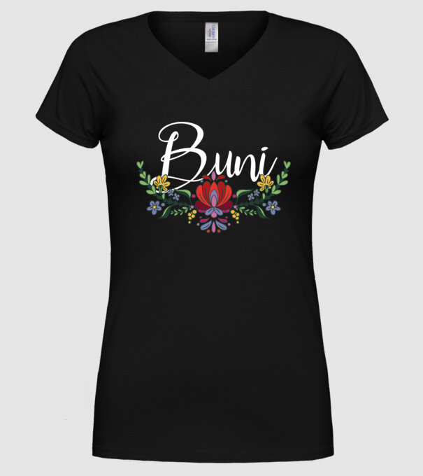 Buni model negru pe tricou