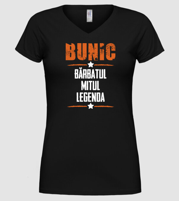 Bunic - bărbatul, mitul, legenda model negru pe tricou