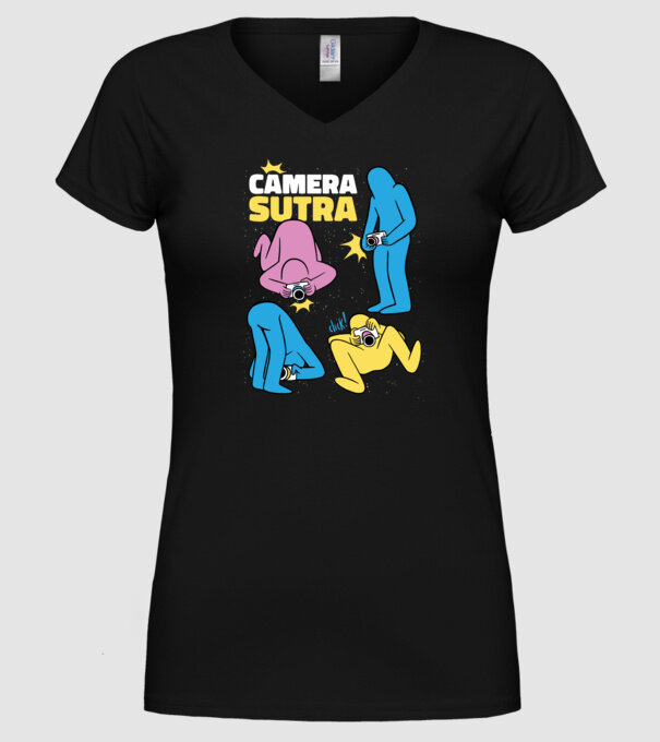 Camera sutra 2 model negru pe tricou
