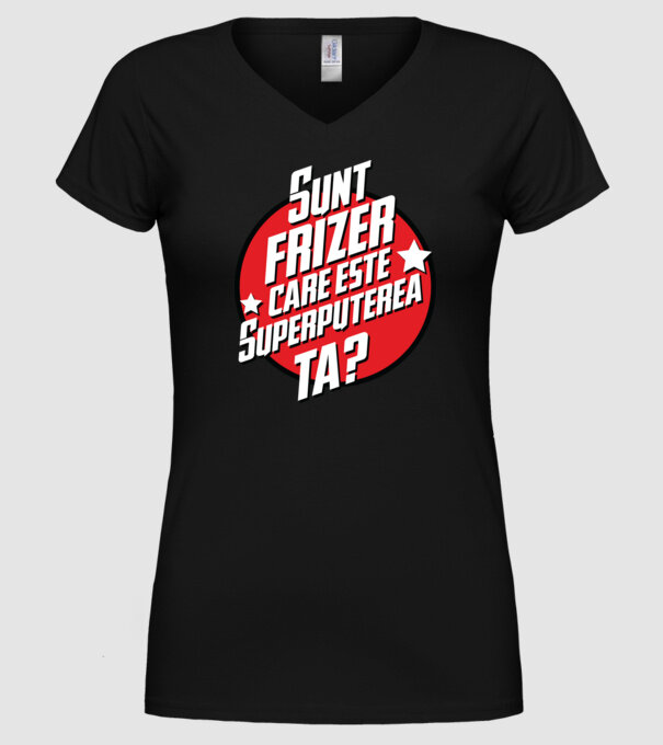 sunt frizer, care este superputerea ta? model negru pe tricou