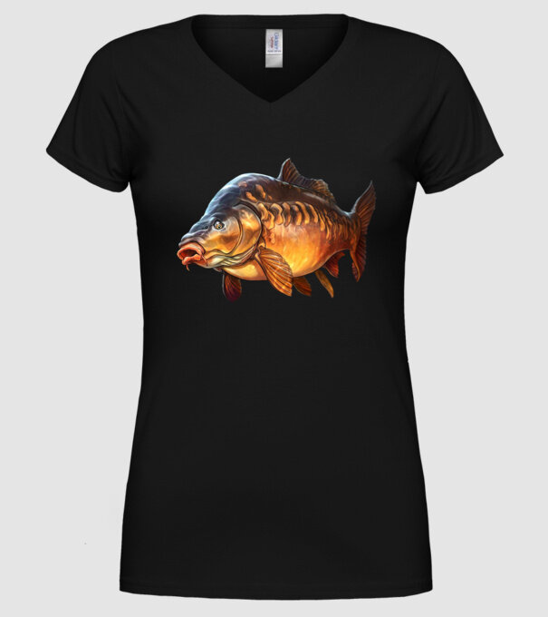 Carp model negru pe tricou