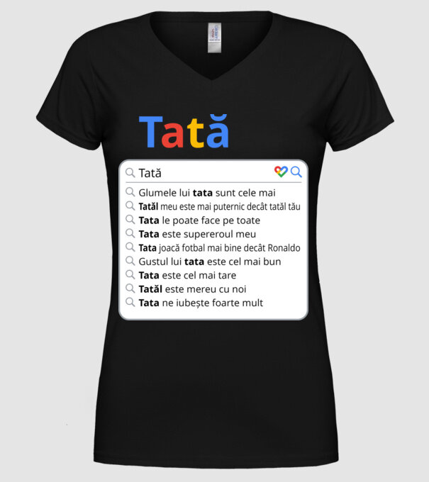 căutare Google Tată model negru pe tricou