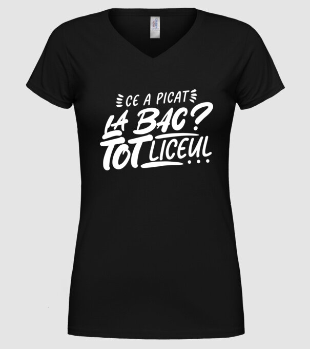 Ce a picat la bac model negru pe tricou