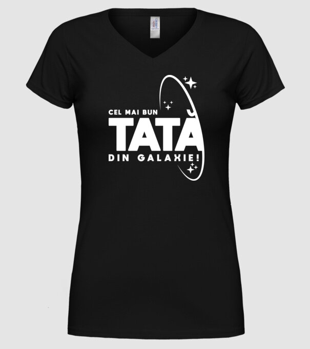 Cel mai bun tată din Galaxie! model negru pe tricou