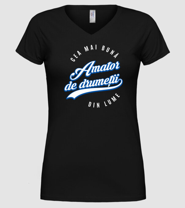 Cea mai bună amator de drumeții din lume model negru pe tricou