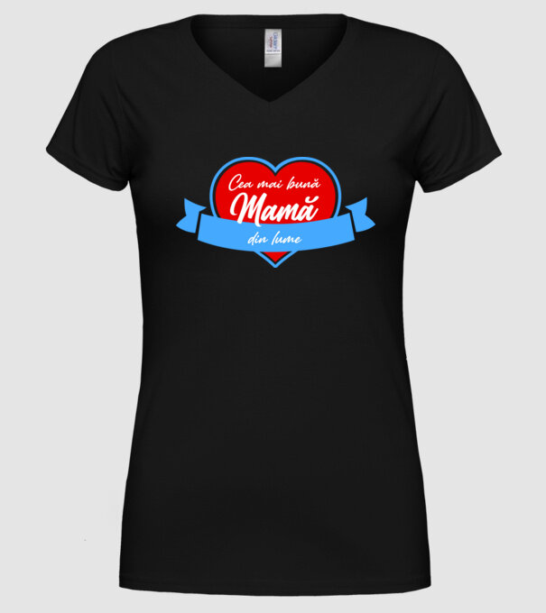 Cea mai bună mamă din lume model negru pe tricou