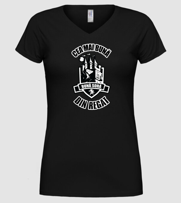 Cea mai bună soră din regat model negru pe tricou