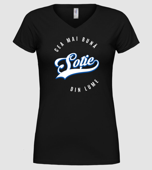 Cea mai bună SOȚIE din lume model negru pe tricou