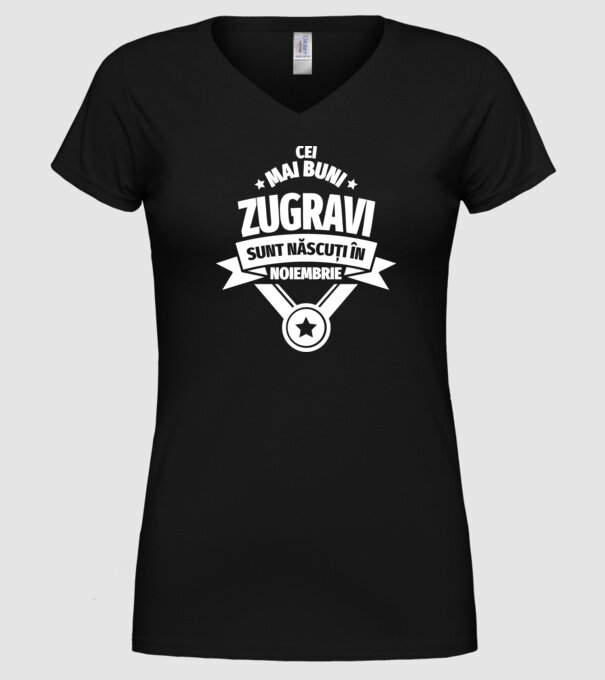 Cei mai buni zugravi sunt născuți în Noiembrie model negru pe tricou