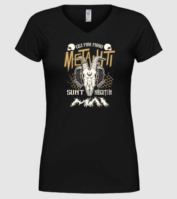 Cei mai mari metaliști sunt născuți în mai. model negru pe tricou