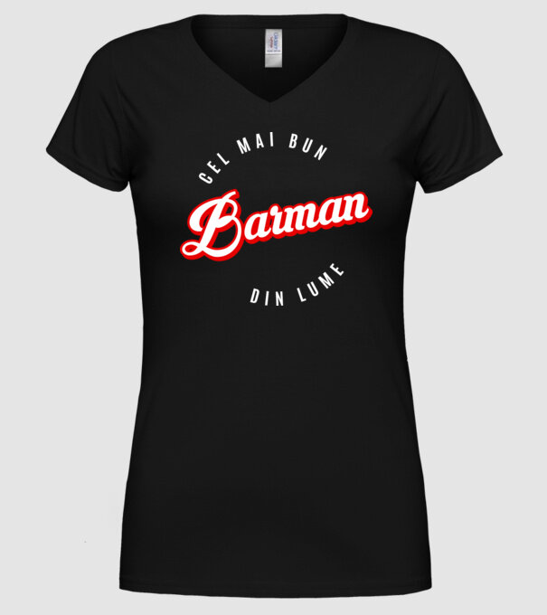 Cel mai bun BARMAN din lume model negru pe tricou