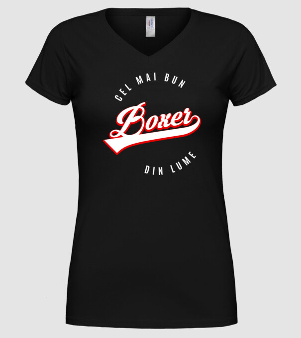 Cel mai bun boxer din lume model negru pe tricou