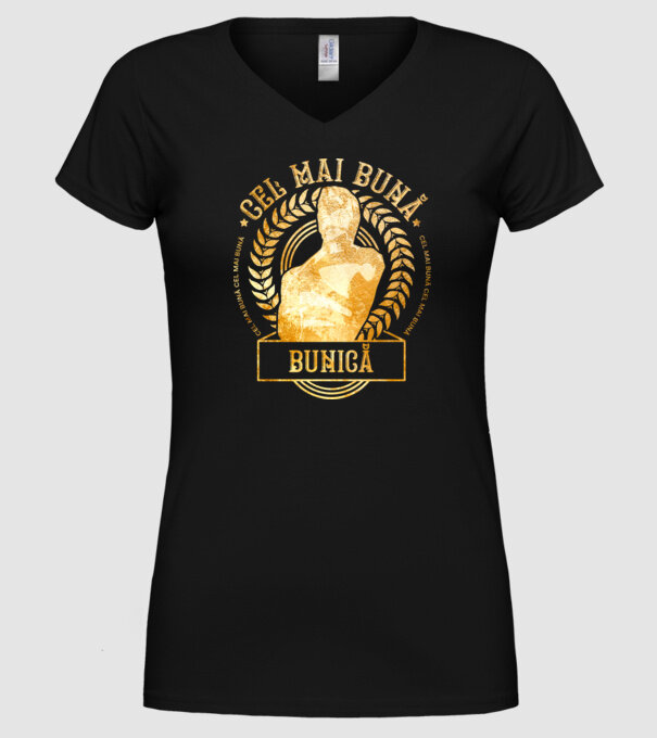 Cea mai bună bunică model negru pe tricou