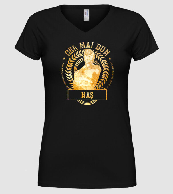 Cel mai bun naș model negru pe tricou