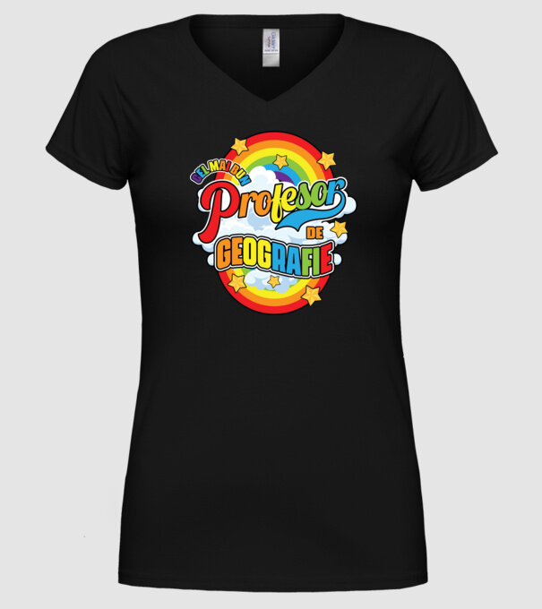 Cel mai bun de geografie model negru pe tricou