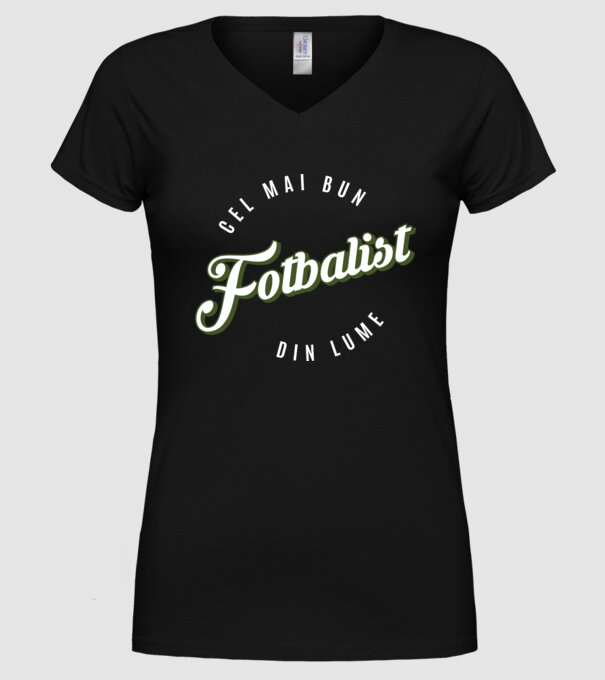 Cel mai bun Fotbalist din lume model negru pe tricou