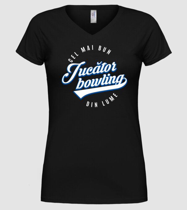 cel mai bun jucător bowling din lume model negru pe tricou