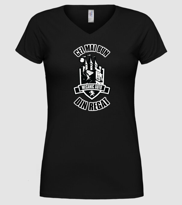 Cel mai bun mecanic auto din regat model negru pe tricou