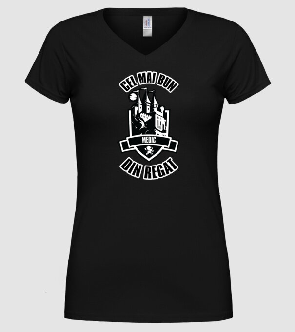 Cel mai bun medic din regat model negru pe tricou