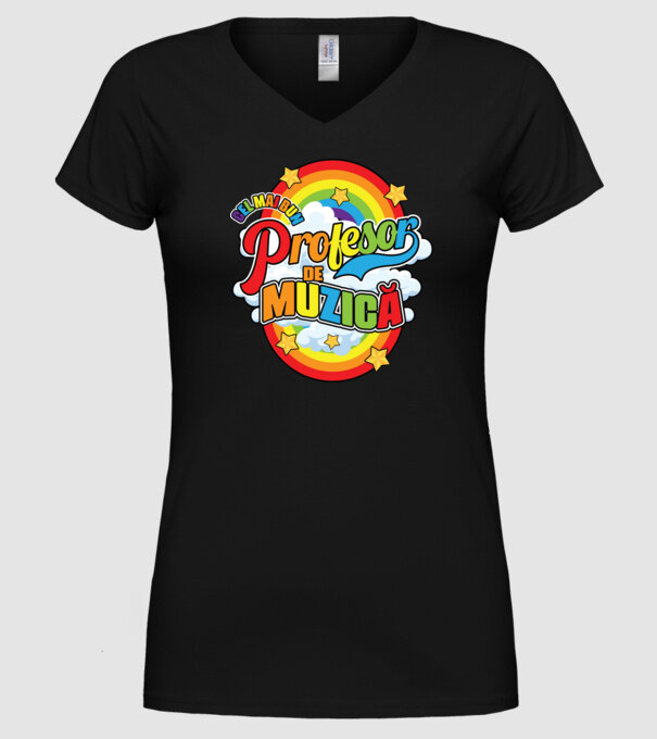 Cel mai bun profesor de muzică model negru pe tricou