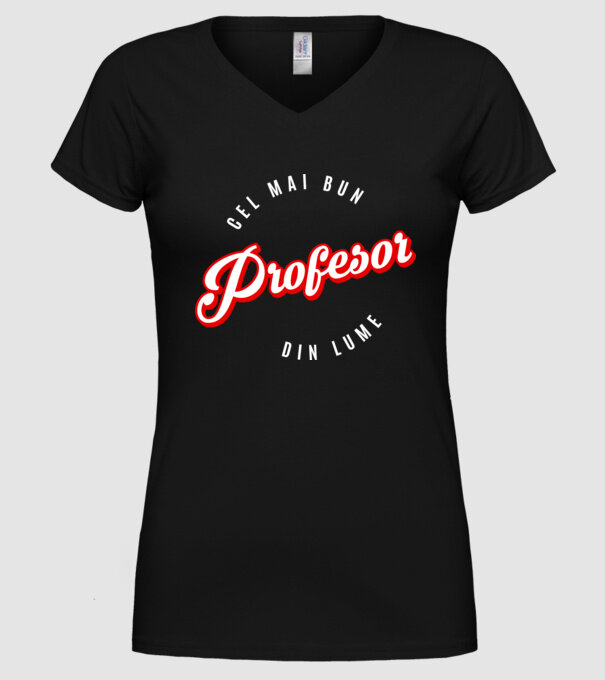 Cel mai bun PROFESOR din lume model negru pe tricou