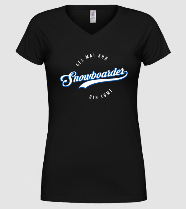 cel mai bun snowboarder din lume model negru pe tricou