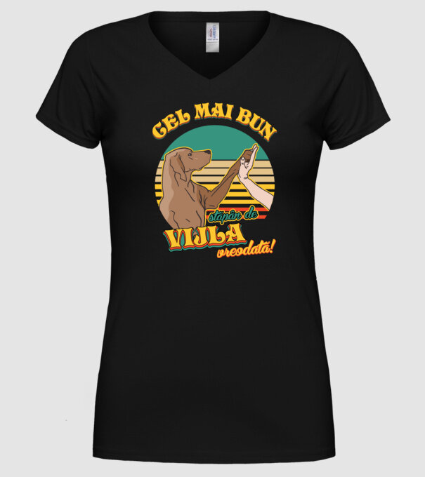 Cel mai bun stăpân de vijla vreodată! model negru pe tricou