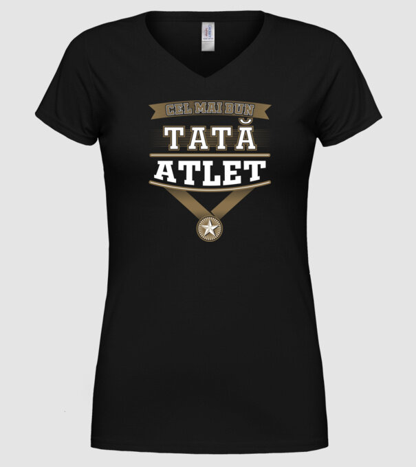 Cel mai bun tată atlet model negru pe tricou