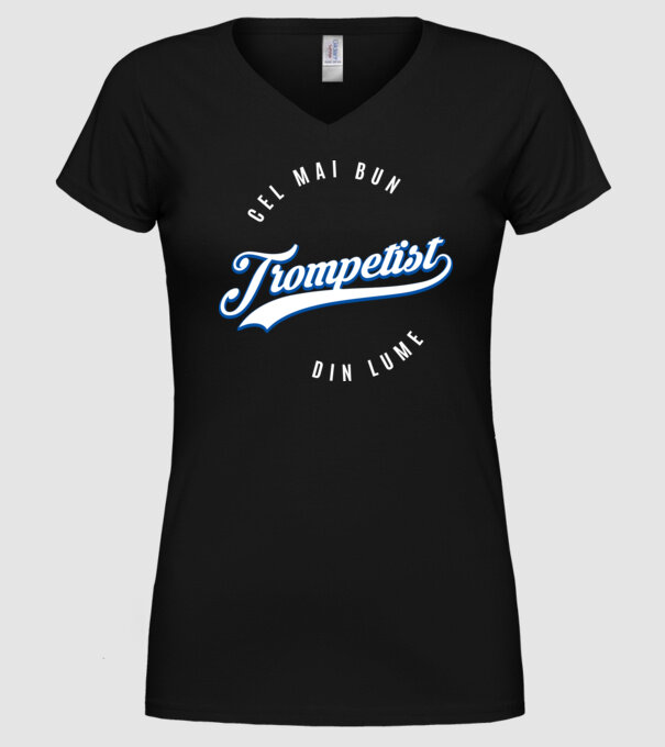 Cel mai bun trompetist din lume model negru pe tricou