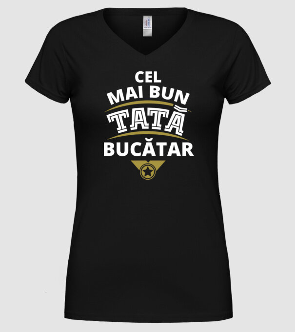 Cel mai bun tată bucătar model negru pe tricou