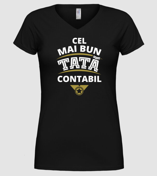Cel mai bun tată contabil model negru pe tricou