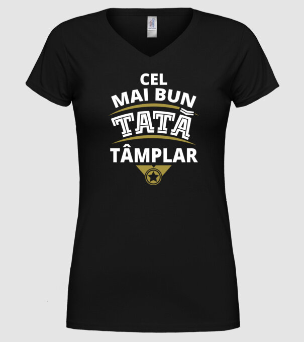 Cel mai bun tată tâmplar model negru pe tricou