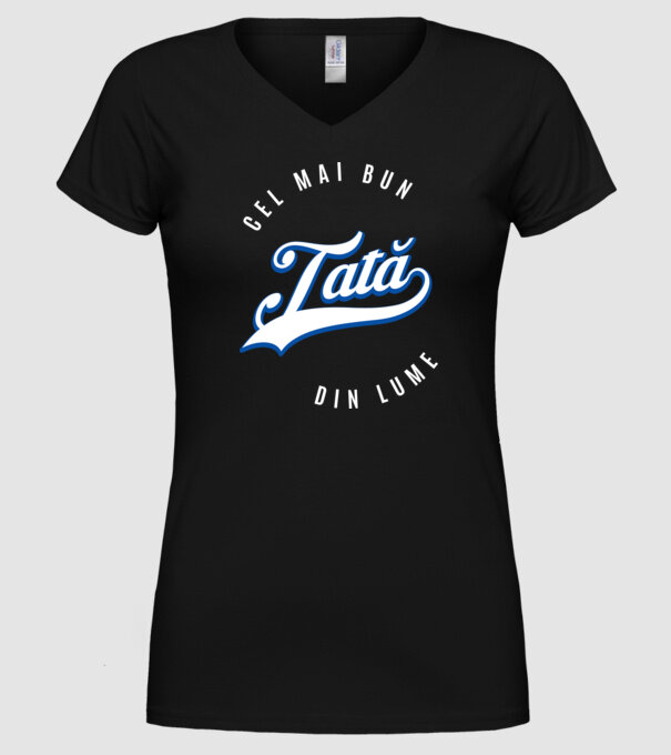 Cel mai bun TATĂ din lume model negru pe tricou