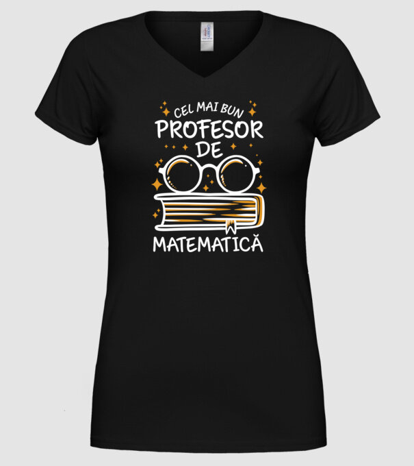 Cel mai profesor matematică model negru pe tricou
