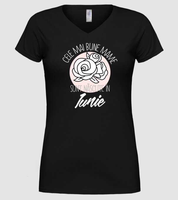 Cele mai bune mame sunt născute în Iunie model negru pe tricou