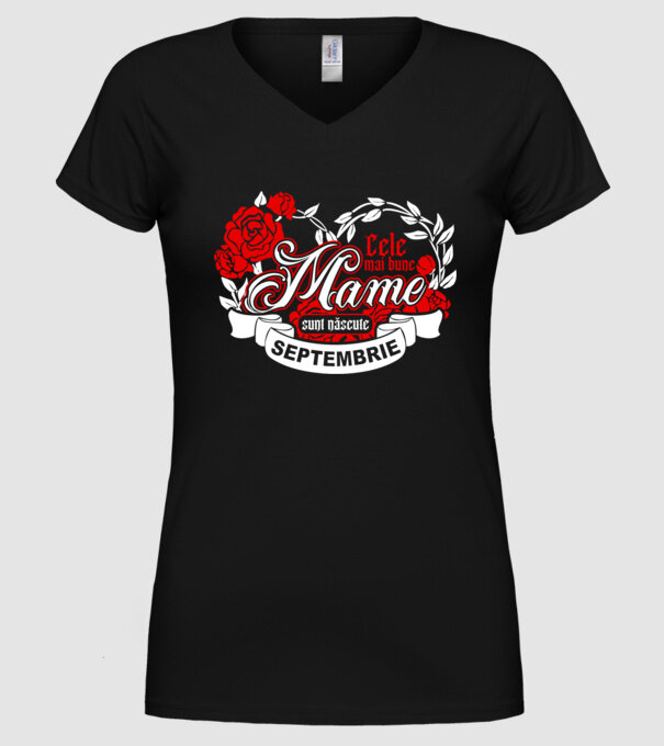 Cele mai bune mame sunt născute Septembrie model negru pe tricou