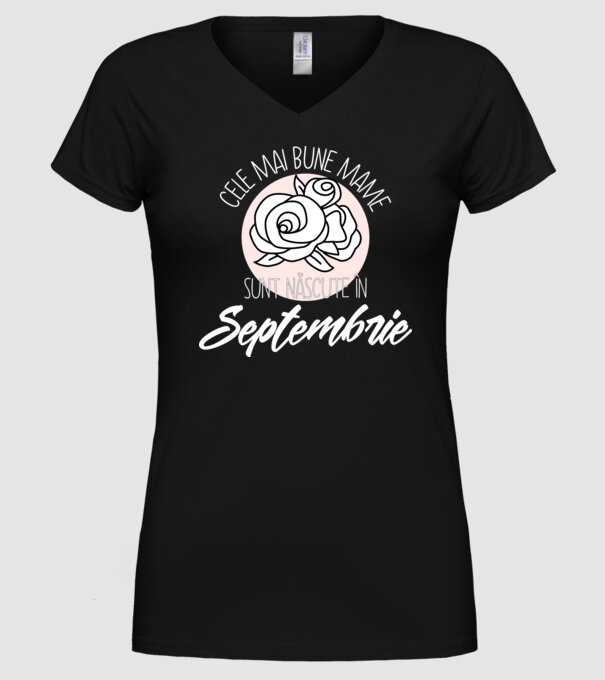 Cele mai bune mame sunt născute Septembrie model negru pe tricou