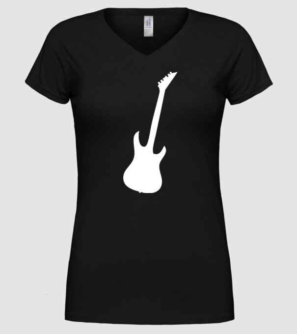 chitară model negru pe tricou