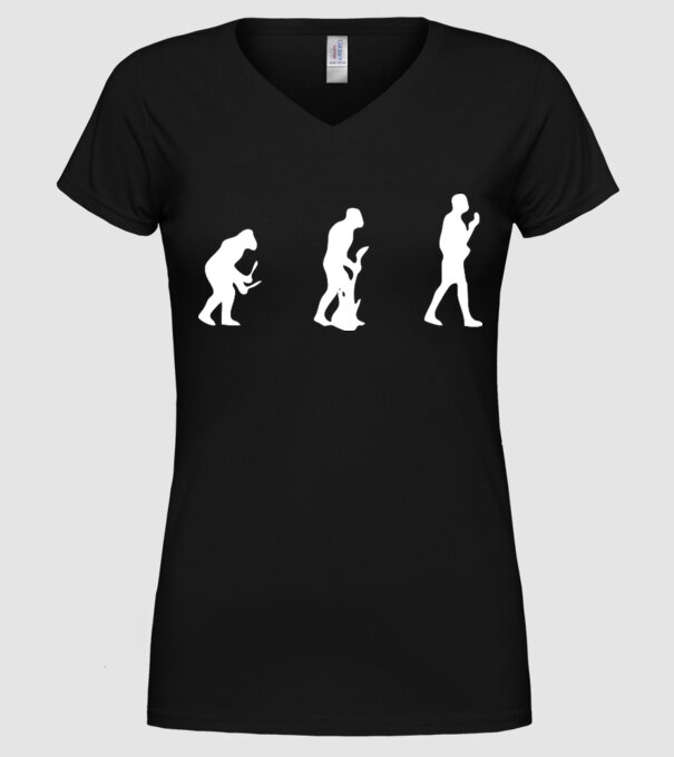 chitară evolution model negru pe tricou